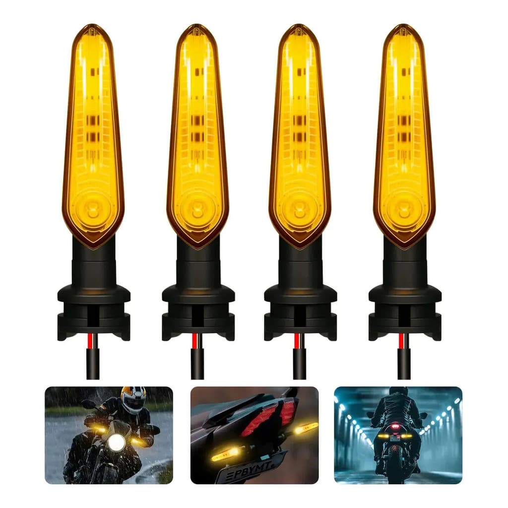 Kit 4 Piscas Seta LED Sequencial Moto Yamaha MT-03 MT-07 MT-09 XJ6 Fazer Factor 150 250