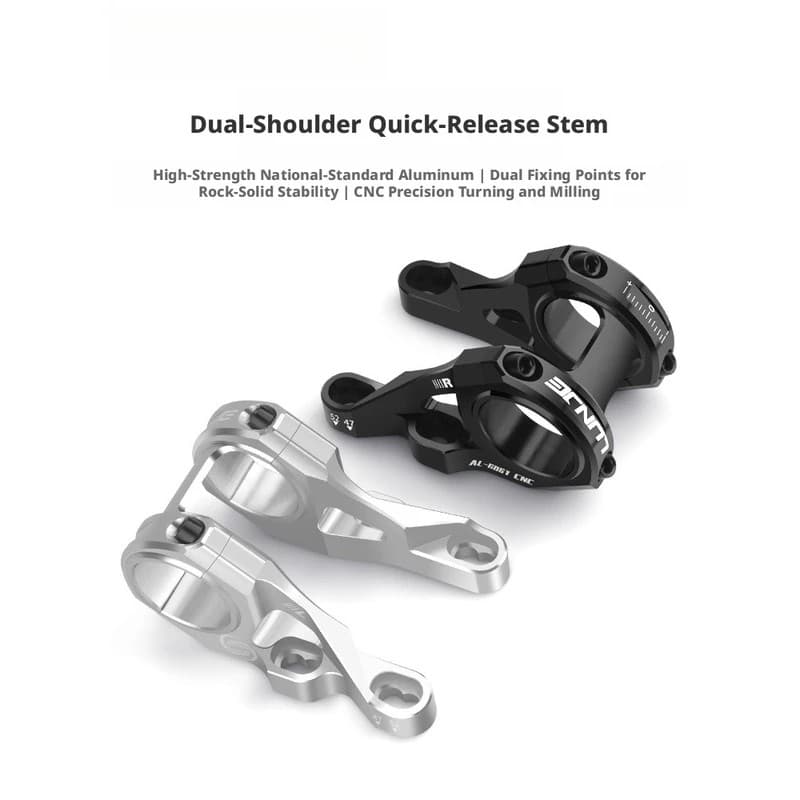Suporte de guidão de liga de alumínio 31,8mm para bicicleta de montanha LUNJE, montagem reta CNC, coroa dupla.