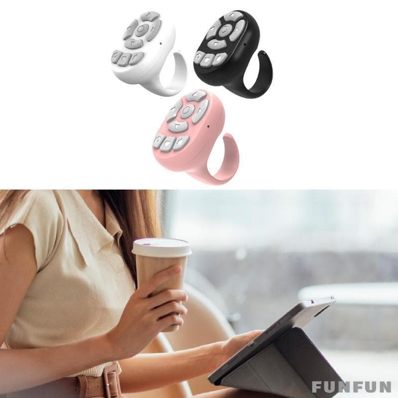 [Funfun] Anel De Rolagem Remota Para Smartphones Mini Controle Remoto Sem Fio Na Ponta Do Dedo