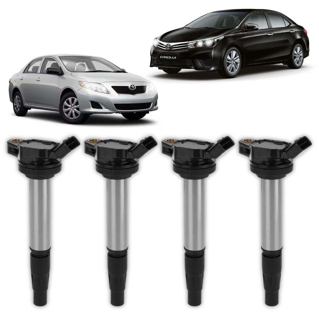 Kit 4 Bobina de Ignição Toyota Corolla 1.8 2.0 16V 2011/2019