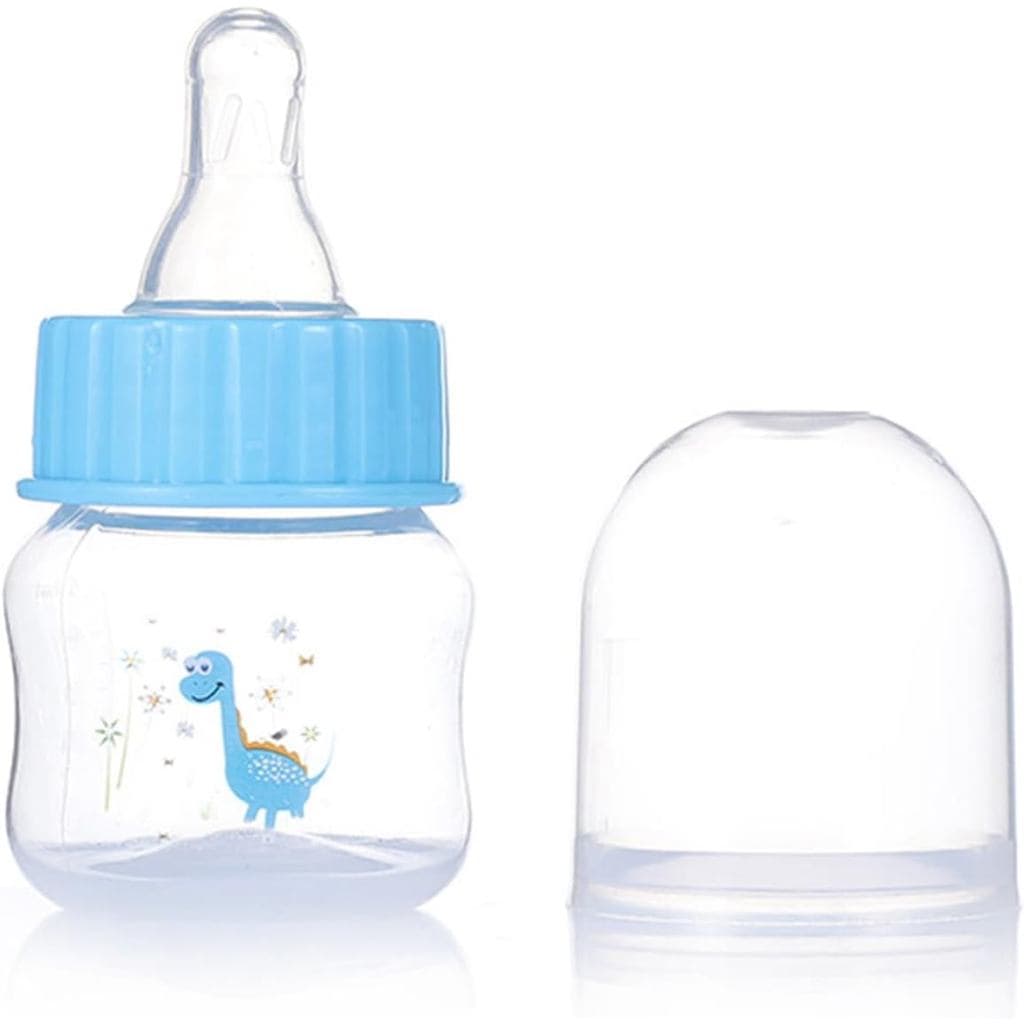 Mamadeira Portátil para Bebês 1.7oz, Boca Larga, Fluxo Natural, Fácil de Limpar, Garrafa de Leite para Bebês e Animais d
