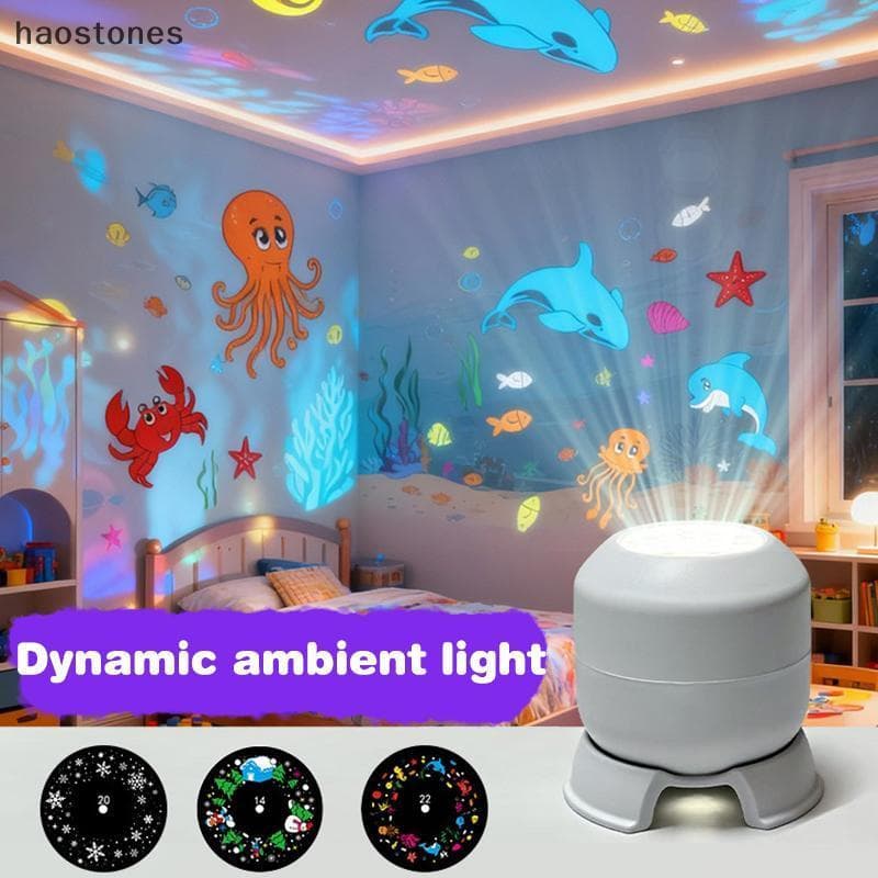 Luz LED Ocean Wave Com Projetor Dinâmico Para Configuração Reconfortante De Quarto