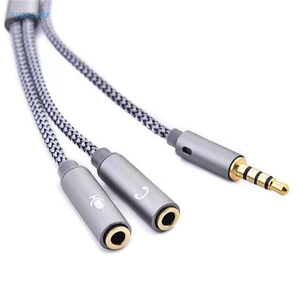 RYBACURE Cabo AUX Para Fone De Ouvido Jogos De Celular 2 Em 1 Conversor De Macho De 3.5 Mm
