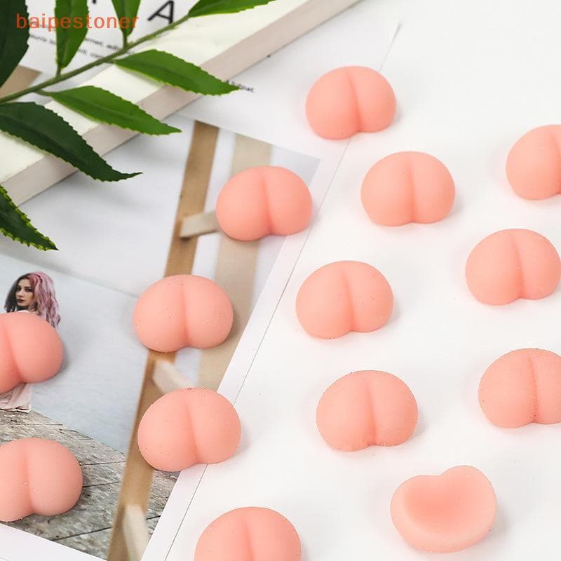 [baipestoner] 10/30/50 Adesivos 3D de Pêssego Divertidos e Apertáveis para Alívio do Estresse, Acessórios para Decoração