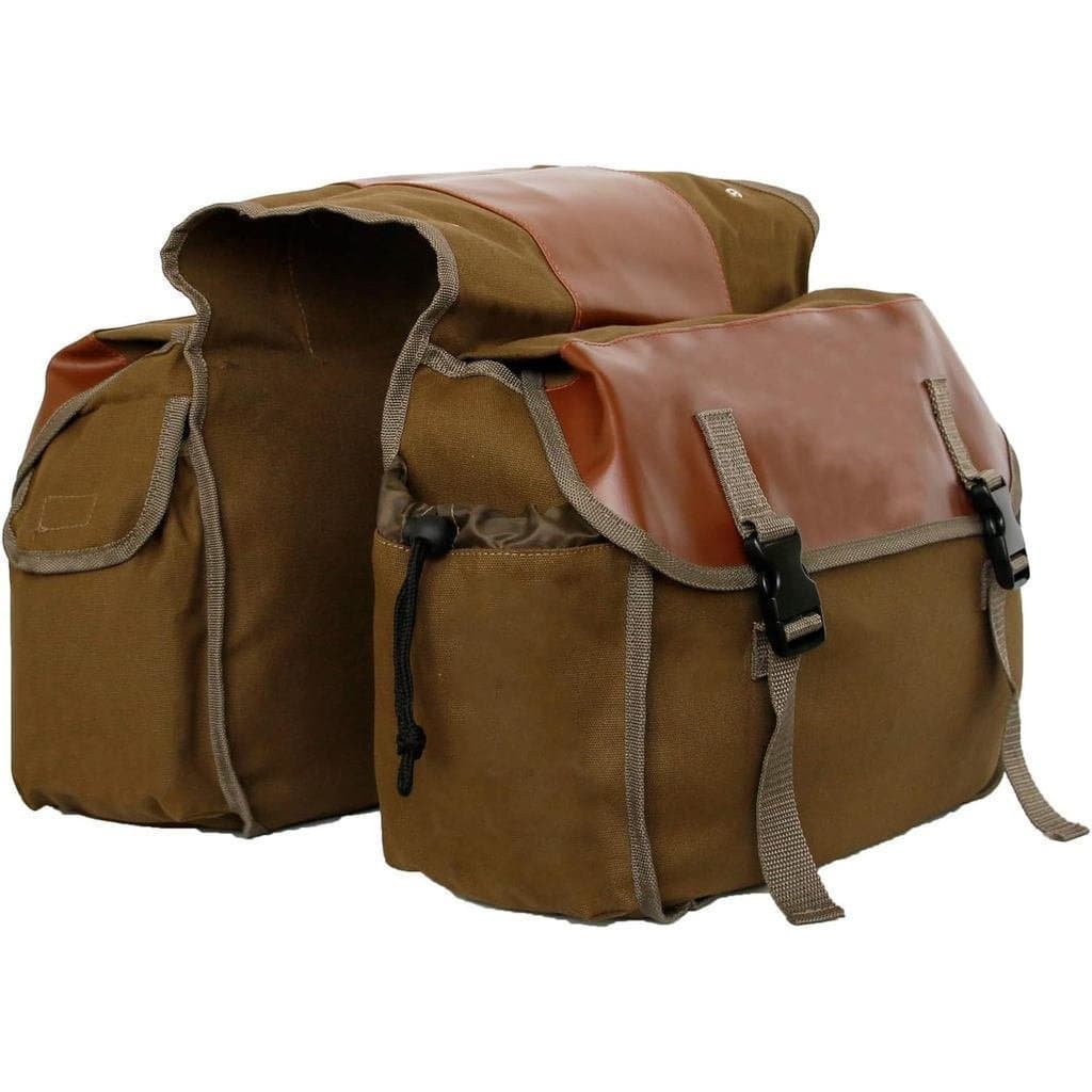 Mochila para bicicleta UNISTRONGH em material de lona, versátil no uso.   Equipado com um dispositivo de apoio para o en