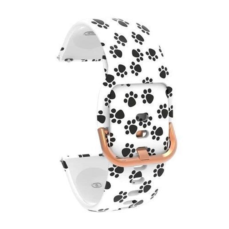 [Alça] Universal 20MM Impresso Silicone ins Estilo Pulseira de Relógio Esportivo À Prova D 'Água Pulseira Moderna Adequa