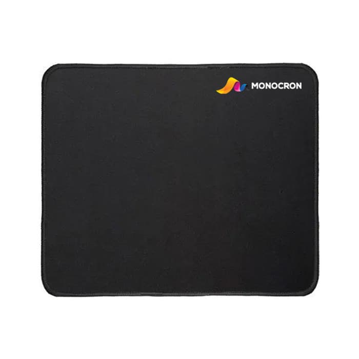 Mouse Pad MONOCRON Liso Preto 30x25cm Base Antiderrapante Emborrachado para PC Notebook Escritório
