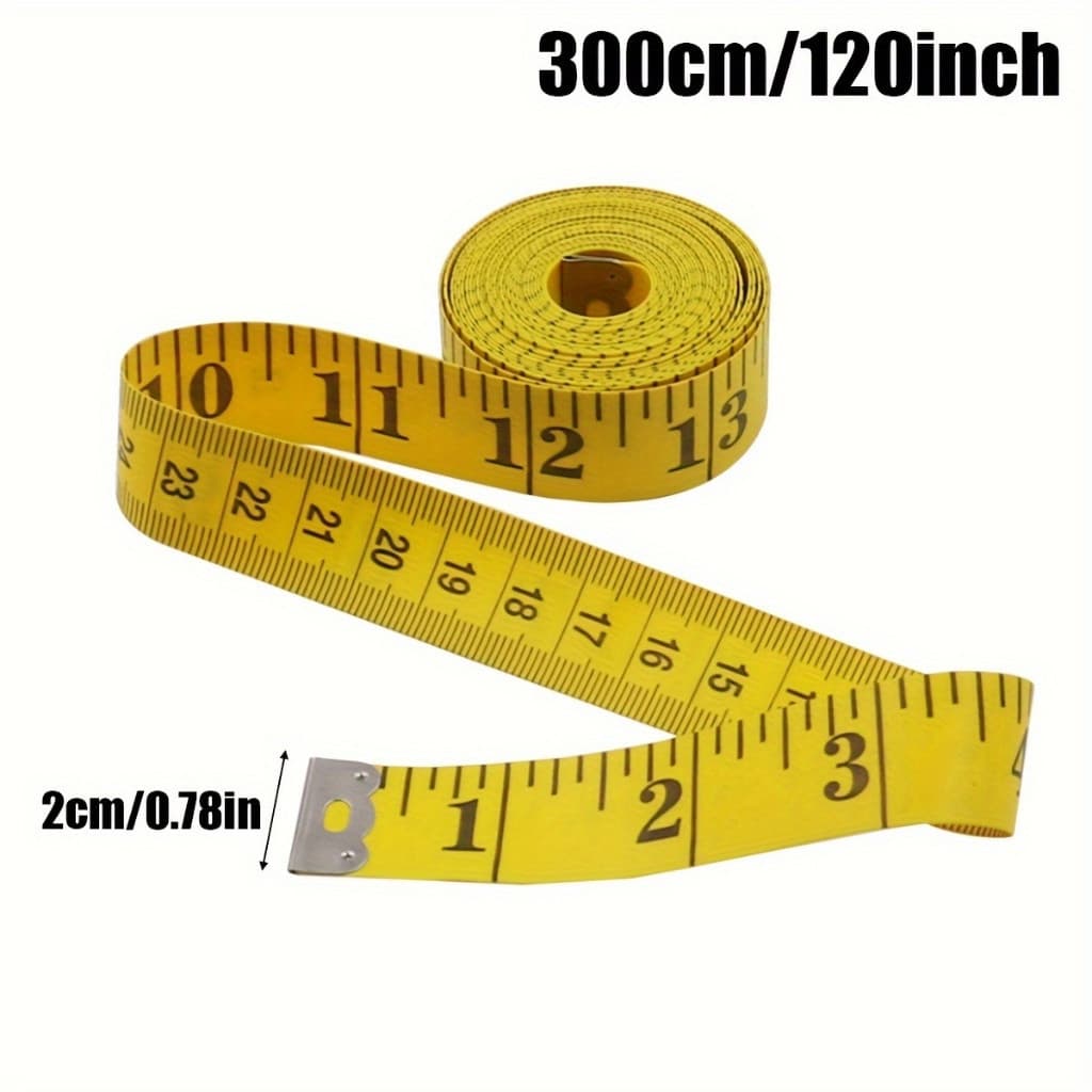 01 02 Fita métrica para medição corporal, para uso em dietas e academias, 120 polegadas 300 centímetros