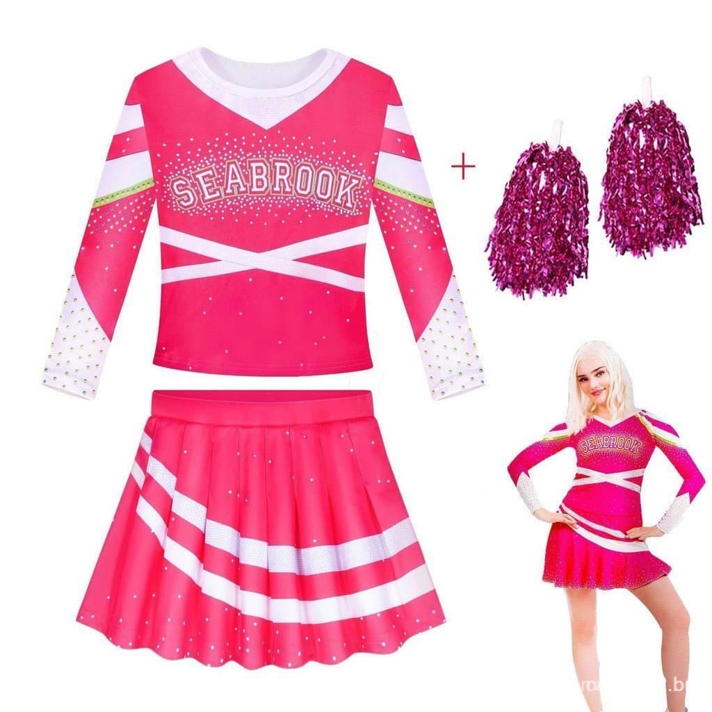 Novas Fantasias de Zombies 3 para Meninas, Fantasias de Cosplay da Addison para Crianças, Fantasias de Halloween, Blusas