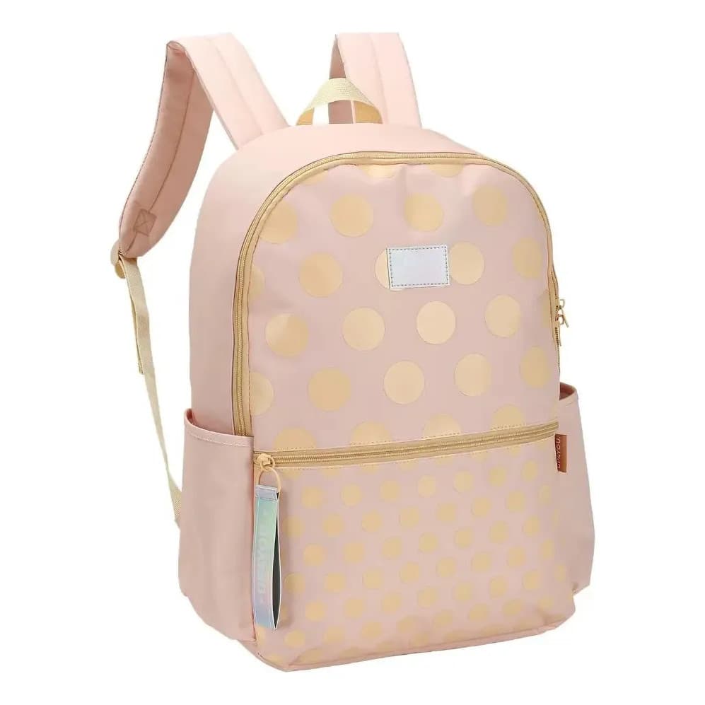 Mochila Costas Larissa Manoela Poa Bege Up4you Luxcel