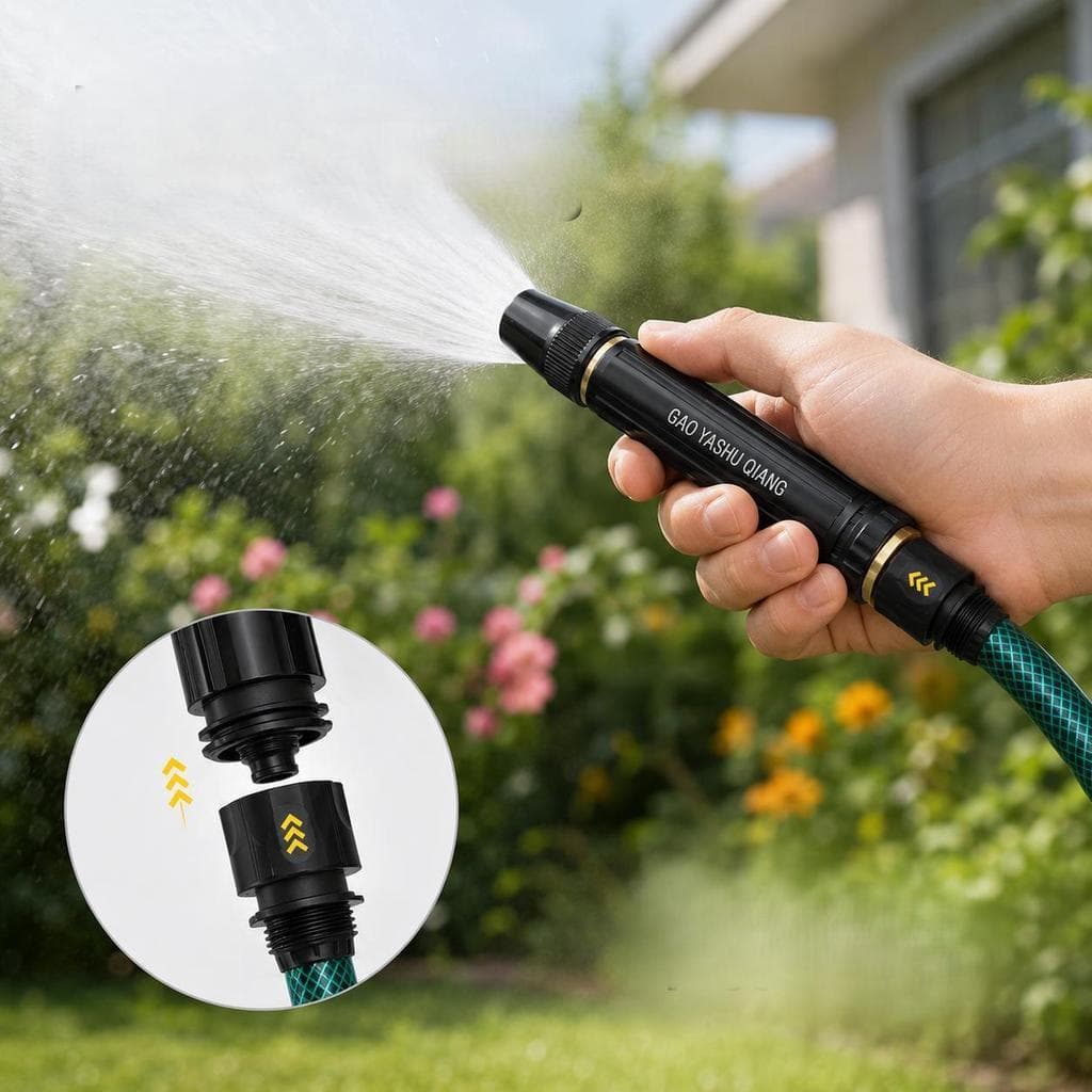 Bico de Alta Pressão para Mangueira Ajustável 3 em 1 Esguicho de Água Irrigação Jardim