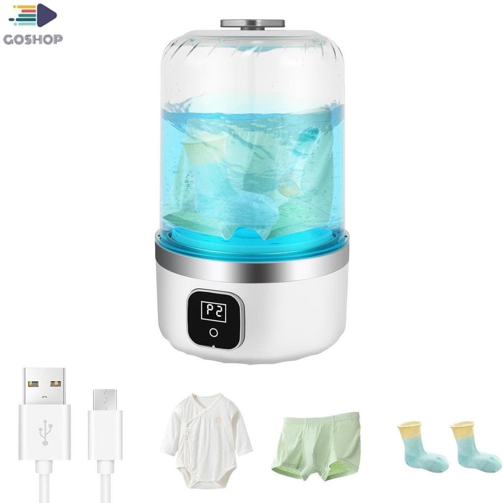 Mini Máquina De Lavar Roupa 1L USB Recarregável Portátil Roupas Para Acampamento Shopbc6018
