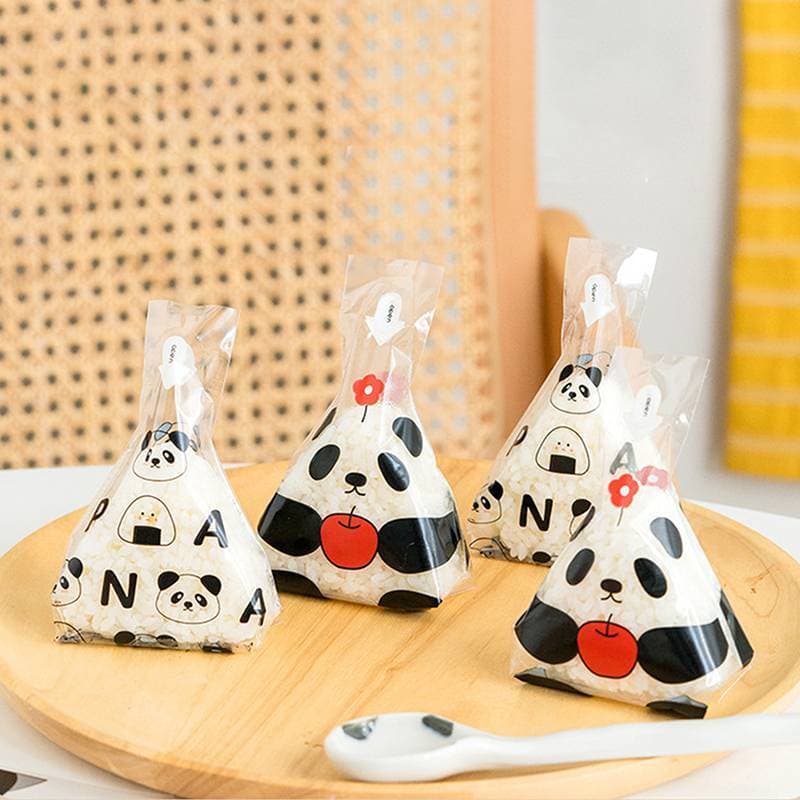 50 Pçs Bonito Dos Desenhos Animados Triângulo Bola De Arroz Paing Saco Algas Sushi Molde Bento Acessórios