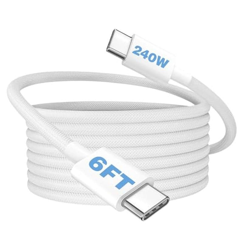 Cabo Carregador MacBook De 240 W USB C Para De Carregamento Super Rápido Tipo Trançado Compatível Com Pro Air Charging C