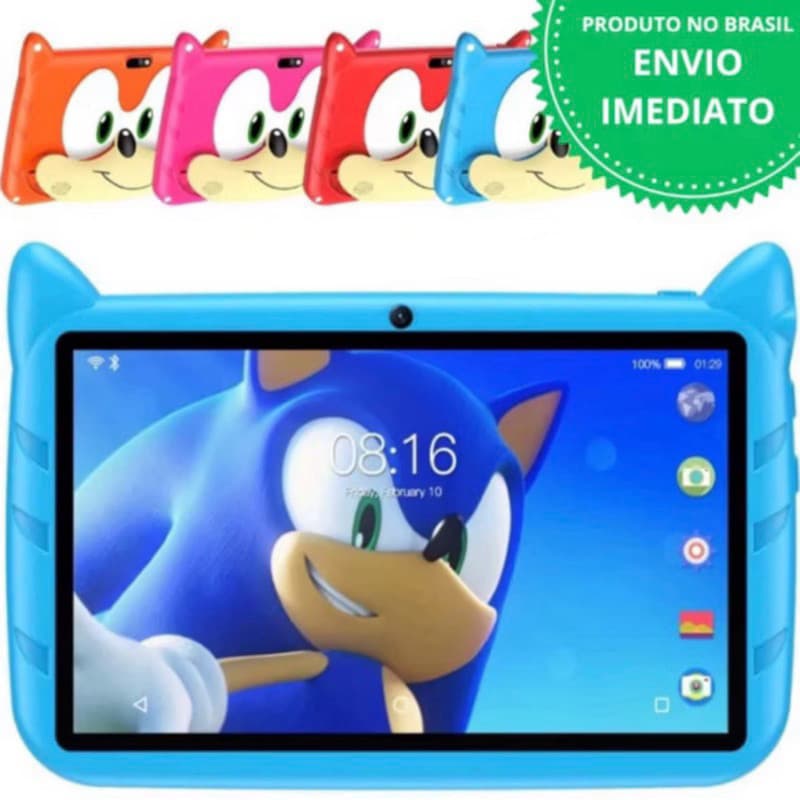 Novo Computador Tablet De Aprendizagem Inteligente HD De 7 Polegadas Para Crianças Com WiFi , Bluetooth , 4 + 64 Gb , An