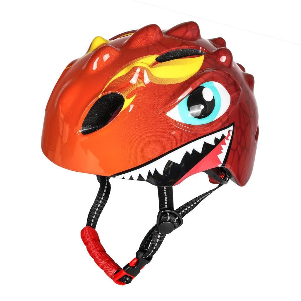 yingerjian.br Capacete de bicicleta infantil desenho de dinossauro design ajustável ventilado PC EPS ciclismo para