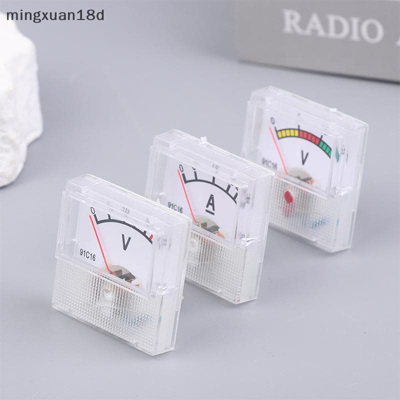 ming Mini Analógico AC 150-300V DC 10-250V 5-75A Volt Amperímetro Painel Medidor Tester [COD]
