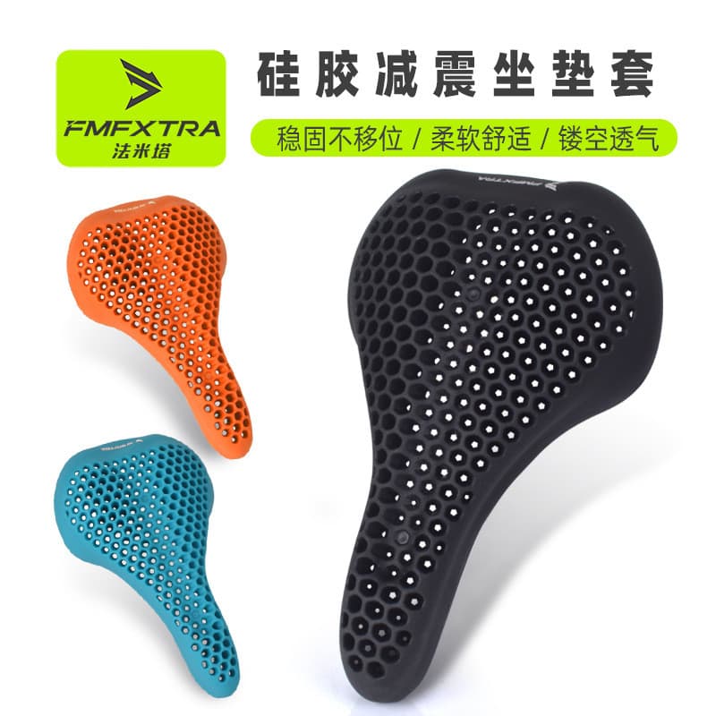 Capa de almofada para assento de bicicleta, capa de selim respirável em favo de mel para Mountain bike, à prova d'água,