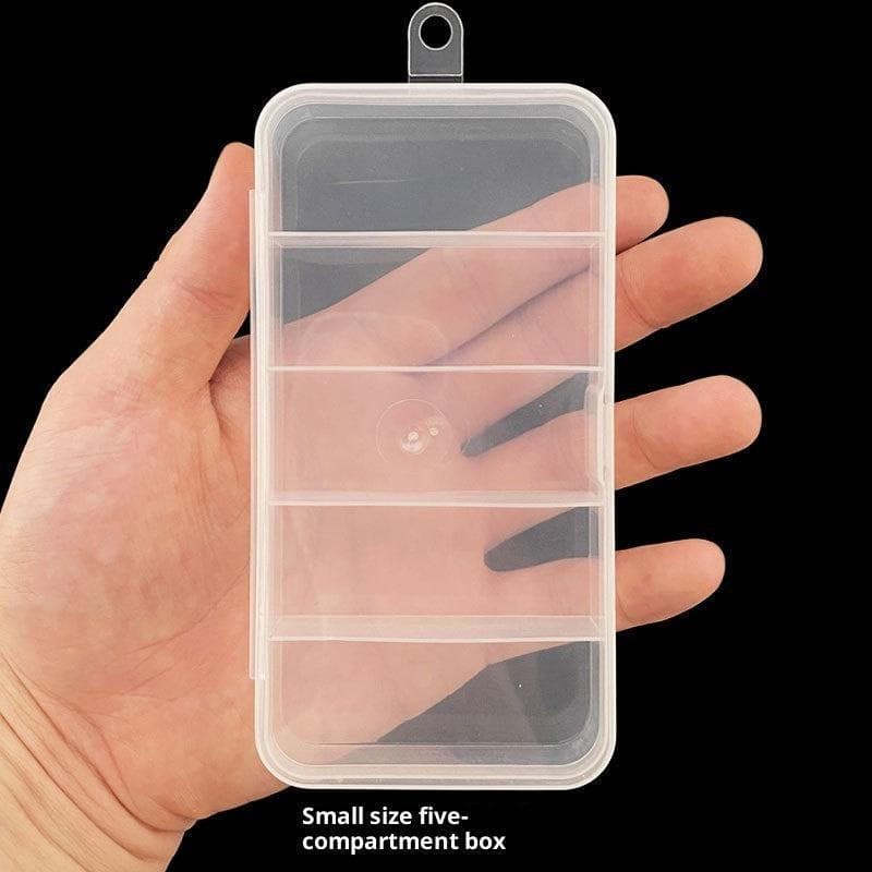 [Dhiint] 2 Unidades 5 Grades De Plástico Luya Caixa De Equipamento De Pesca Portátil Transparente Pendurável Armazenamen