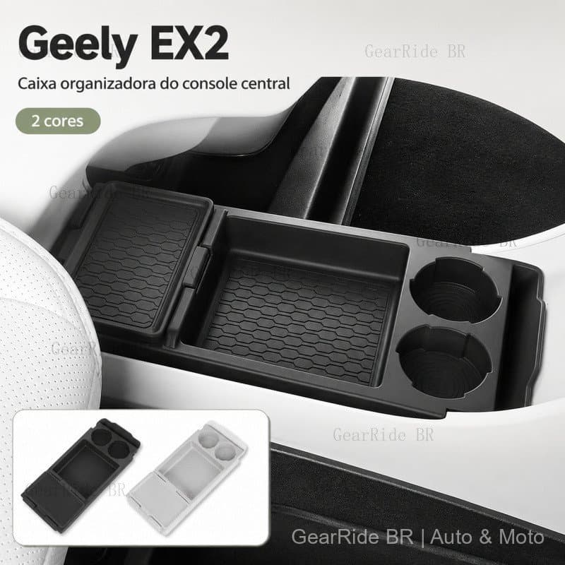 Caixa de Armazenamento para Console Central do Carro - Divisória para Apoio de Braço para Geely EX2, Atuzação Interio