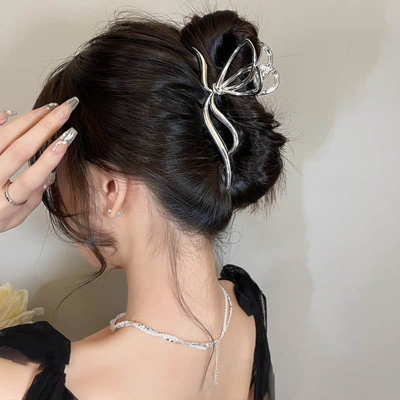 Grampos De Cabelo Para Meninas Metal Borboleta Grip Clip Design Premium Feminino Sense Grande De Luxo Leve Temperamento