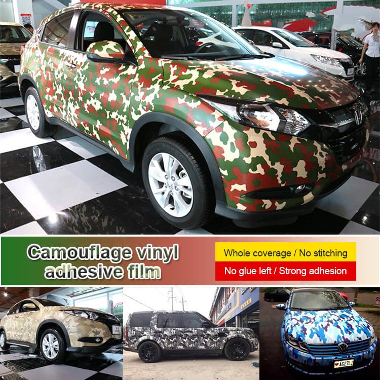 [Design Inovador] Película Adesiva Camuflada para Carros/Vinil/Decoração/Envelopamento