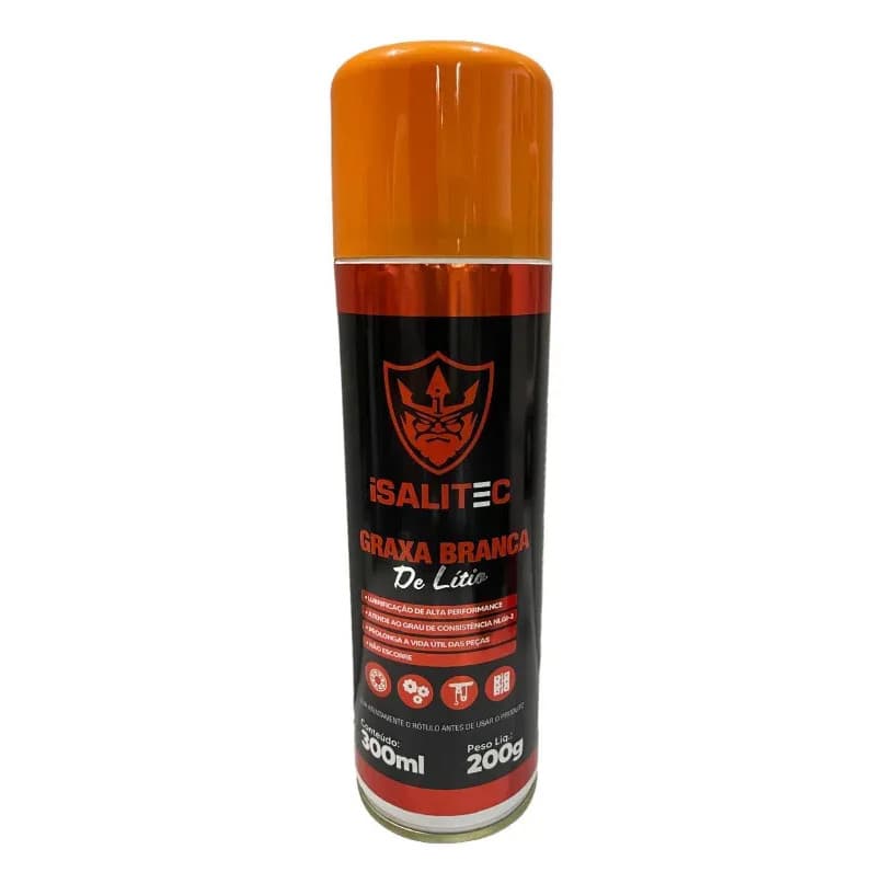 Graxa Branca De Lítio Spray Isalitec 300ml Lubrificação