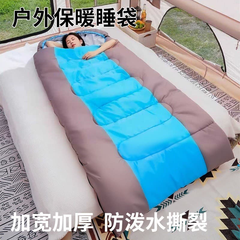 Saco de dormir para camping ao ar livre, ampliado e reforçado, quente, resistente à sujeira, à prova d'água, para campin