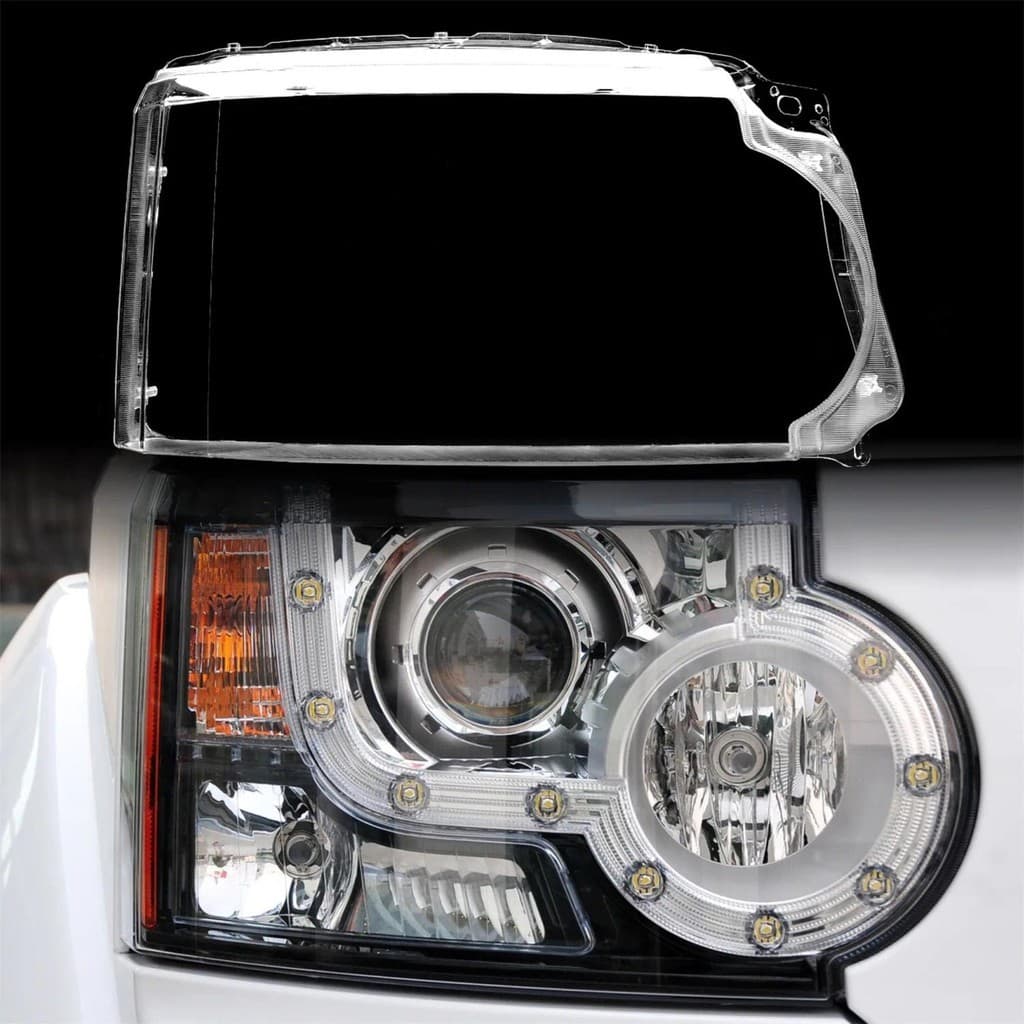 Par De Tampa Da Lente Do Farol Carro Para Land Rover Discovery 4 LR4 2010 2011 2012 2013 Abajur Transparente Peças Shell