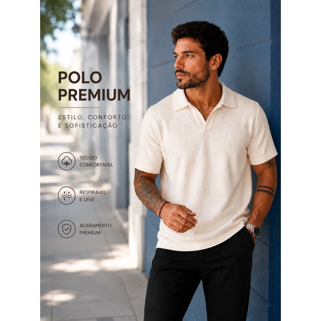 Camiseta Gola Polo Masculina Original Premium Camisa Básica Masculina.