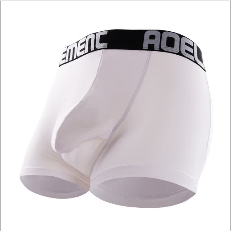 Cuecas masculinas com bolsa em formato de U para separação, cuecas boxer clássicas, com bolsa de suporte requintada, cue