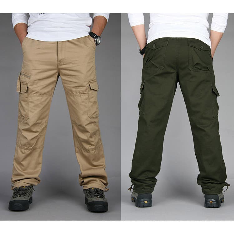 Calça De Trabalho Masculina calca , casual Solta De Perna Reta , Corte Múltiplo Masculino Com Calças Masculinas plus siz