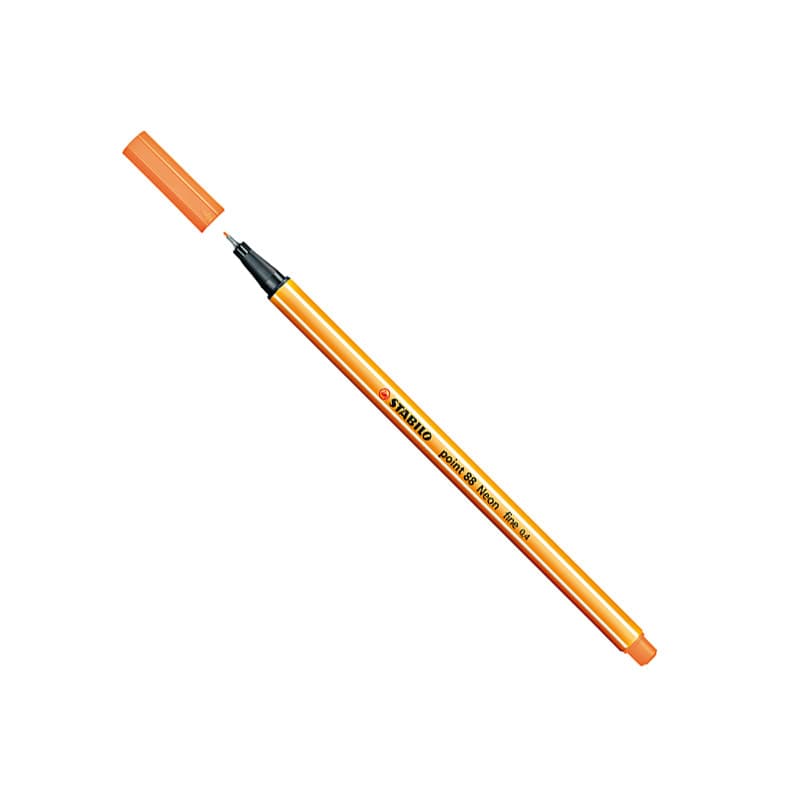 Caneta hidrográfica Fine Point 88/054 Laranja Neon Stabilo