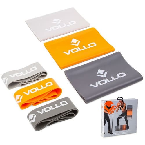 Elástico Mini Bands Com 3 Unidades + Faixa Elástica Com 3 Unidades