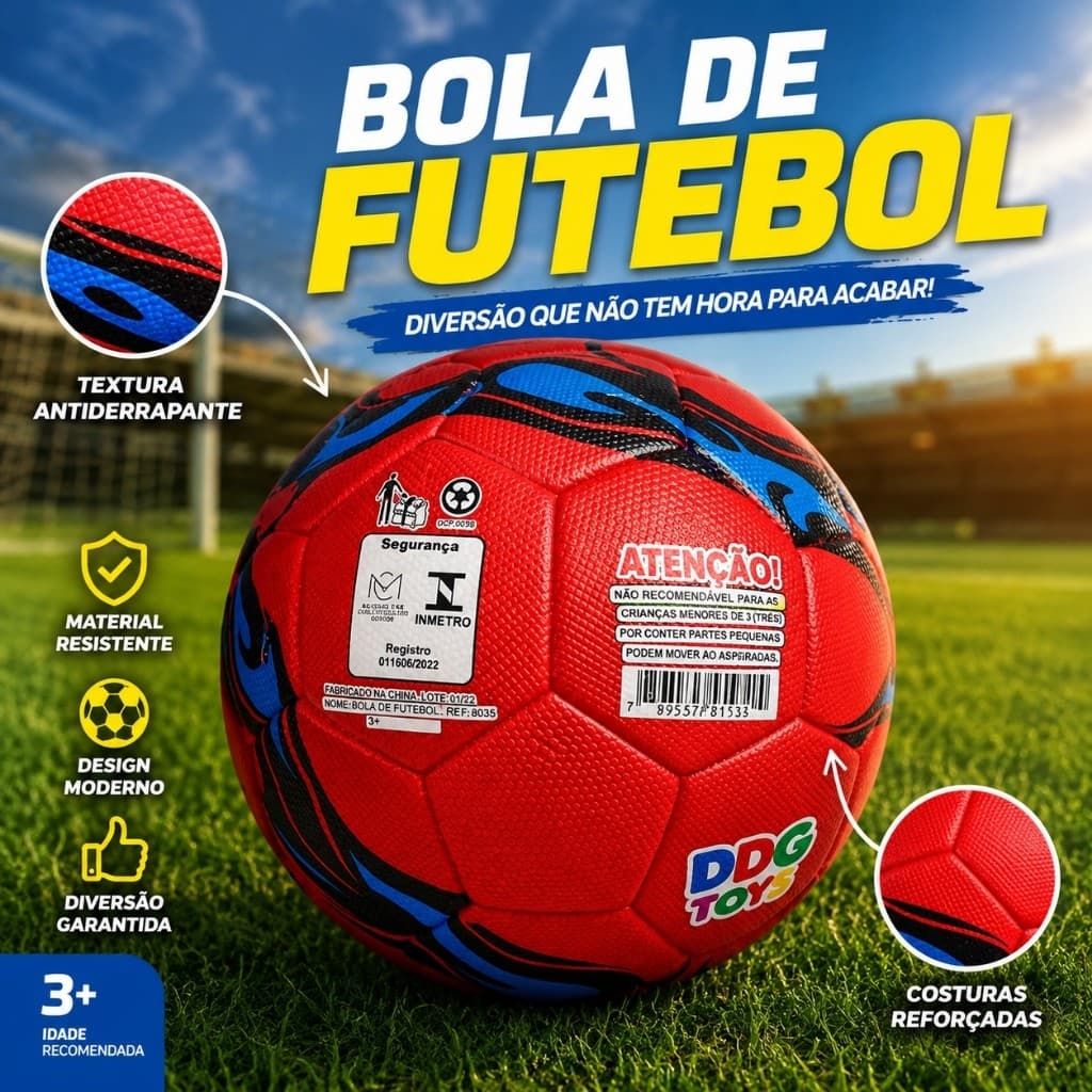 Bola Futebol Infantil N5 Texturizada Resistente Leve Brinquedo Esportivo Treino Lazer Crianças