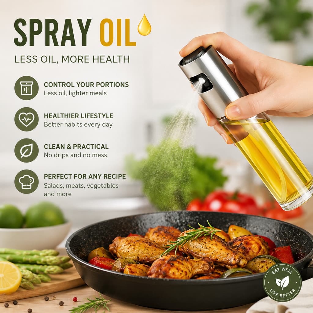 Spray Pulverizador Vidro Borrifador Azeite Vinagreessenciais De Cozinha Promoções