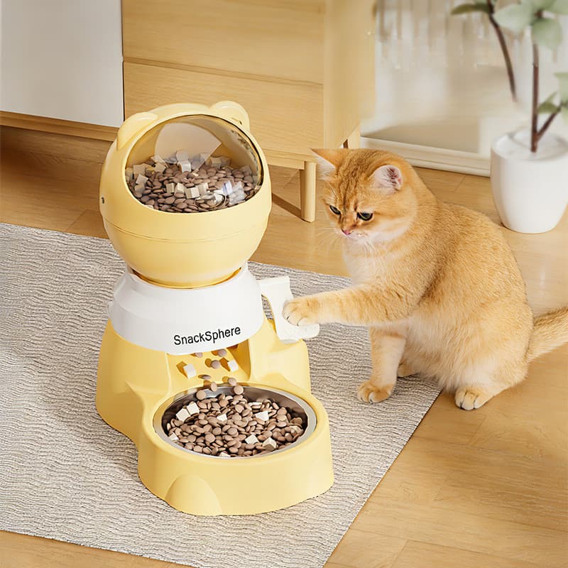 Comedouro Automático para Animais de Estimação com Grande Capacidade e Dosagem Quantitativa para Gato e Cachorro