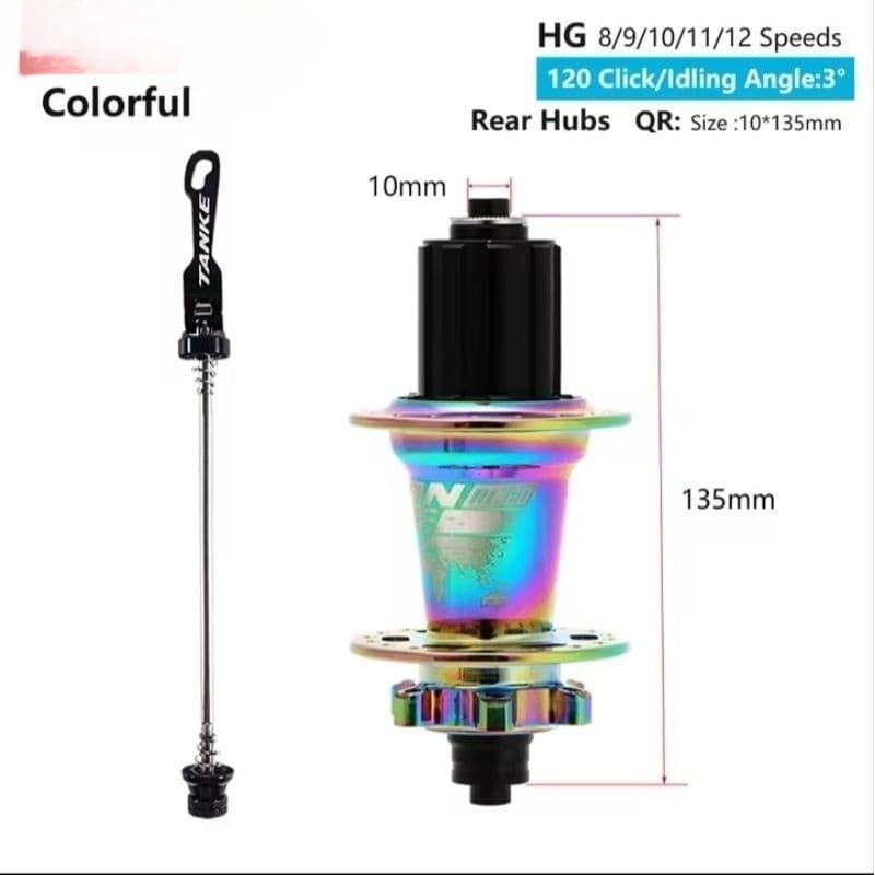 Cubo barulhento Alumínio Tanke th390 Padrão Shimano de 7v a 12v Dh