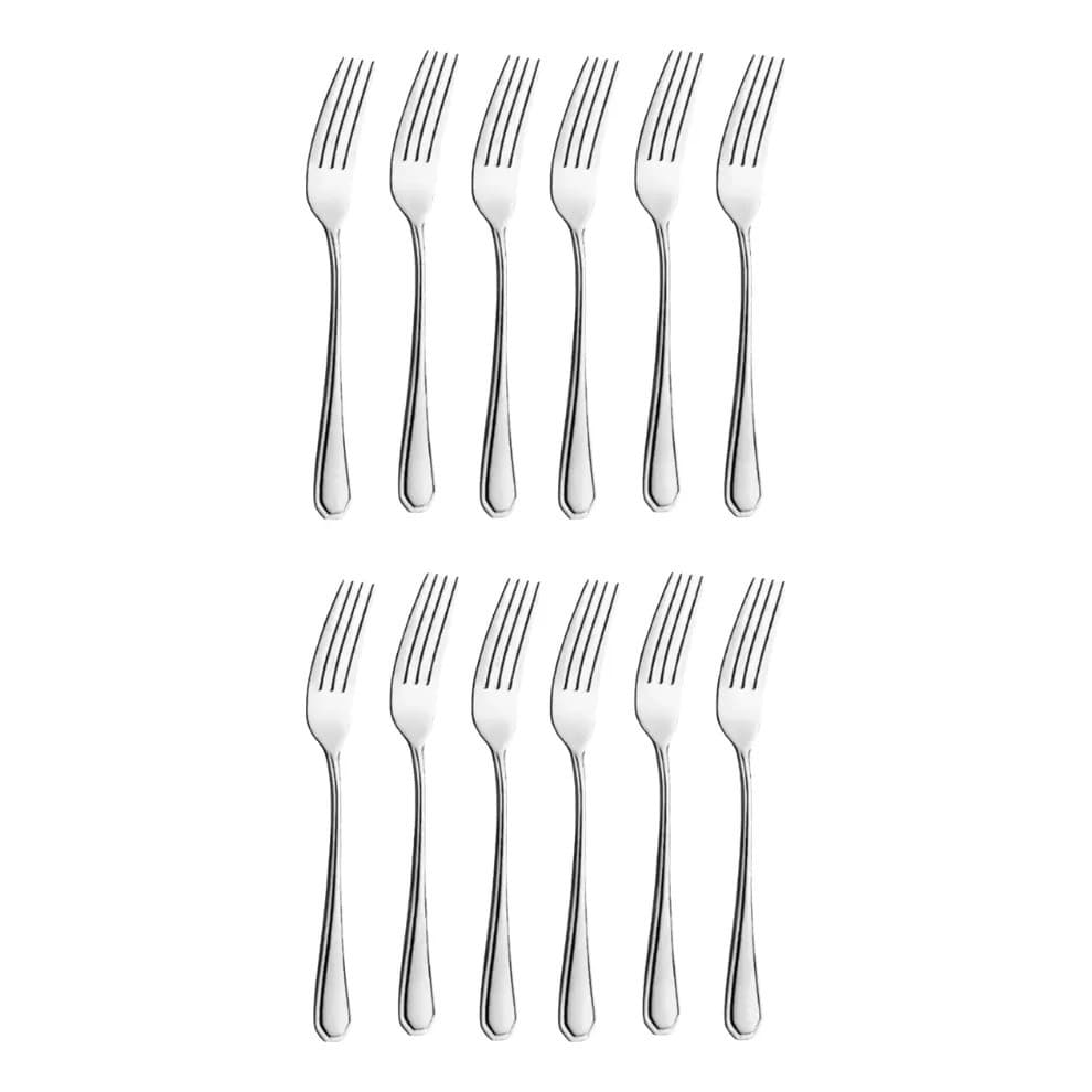Kit Com 12 Garfos Aço Inox Premium Restaurante Buffet