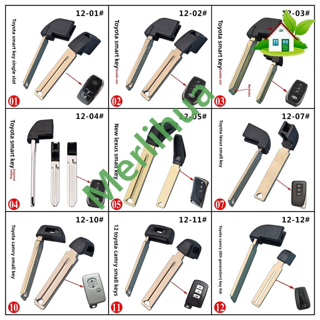 Para Toyota Lexus Camry RAV4 Land Cruiser Cartão Inteligente Controle Remoto Pequena Chave Fresagem Exterior Lâmina De R