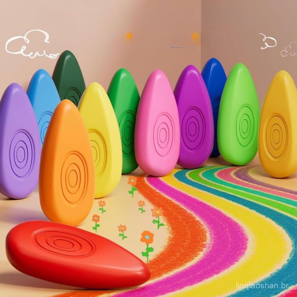 Lápis de cor de plástico não são fáceis de quebrar, adequados para desenho contínuo, lápis de cor de plástico para uso e