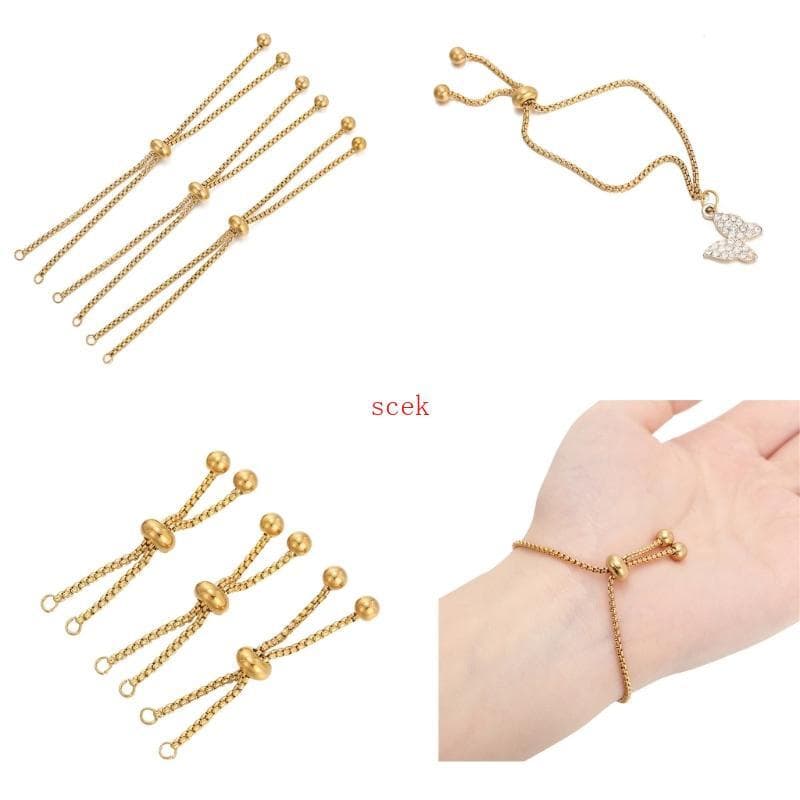 scek 3 PCS Corrente Extensível Intercambiável Aço Inoxidável