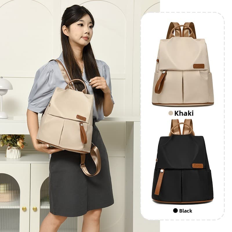 Mochila Feminina de Nylon, Bolsa Escolar Moderna para Meninas, Mochilas de Viagem de Grande Capacidade