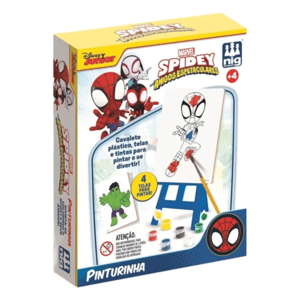 Kit de Pinturinha Spidey c/ 12 Peças - Nig Brinquedos.