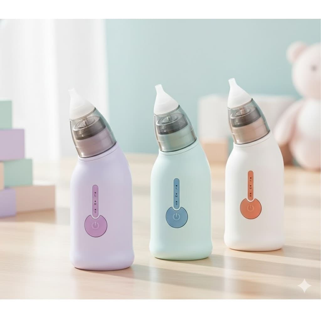 Aspirador Nasal Recarregável Infantil de Sucção com Tubo de Silicone e Reservatório P.HQ