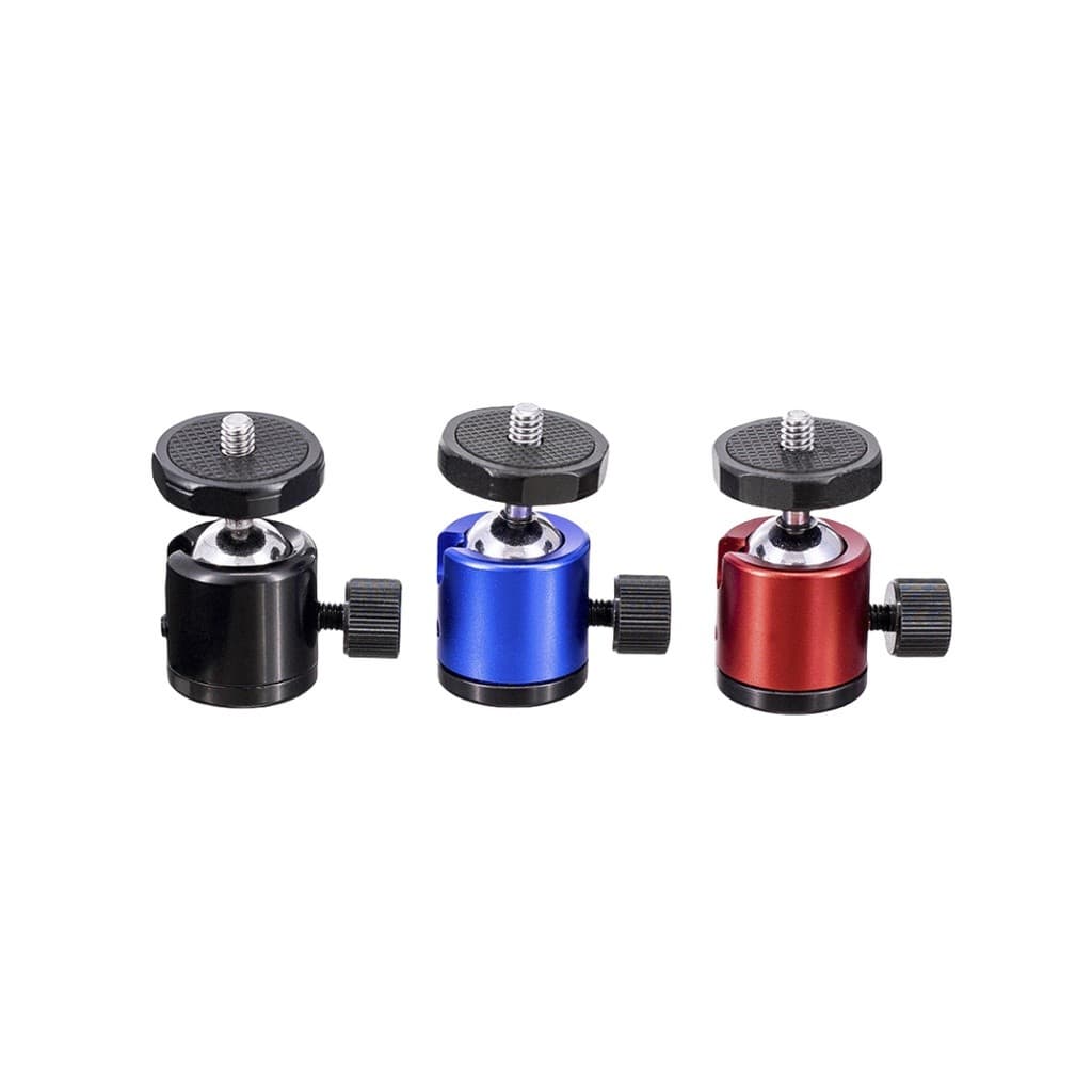 Mini Cabeça De Tripé Ball Head 1/4 Metal Para Tripé Led Reclinável