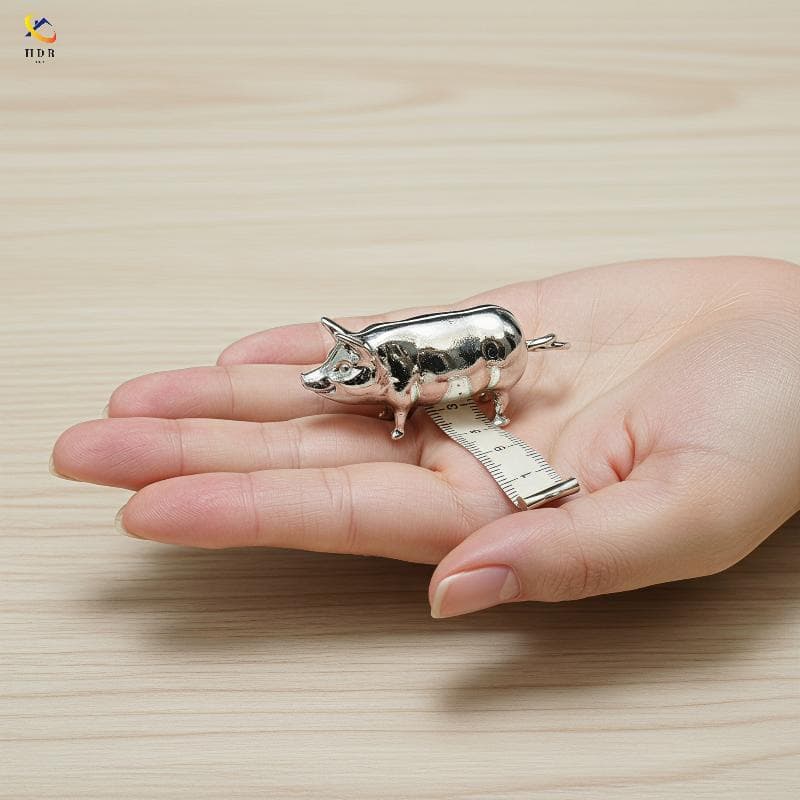 [Hdr] Mini Fita Métrica Com Tema De Porco Antigo Régua Macia De Metal Retrátil Adequada Para Costura DIY Crafting Uso Di