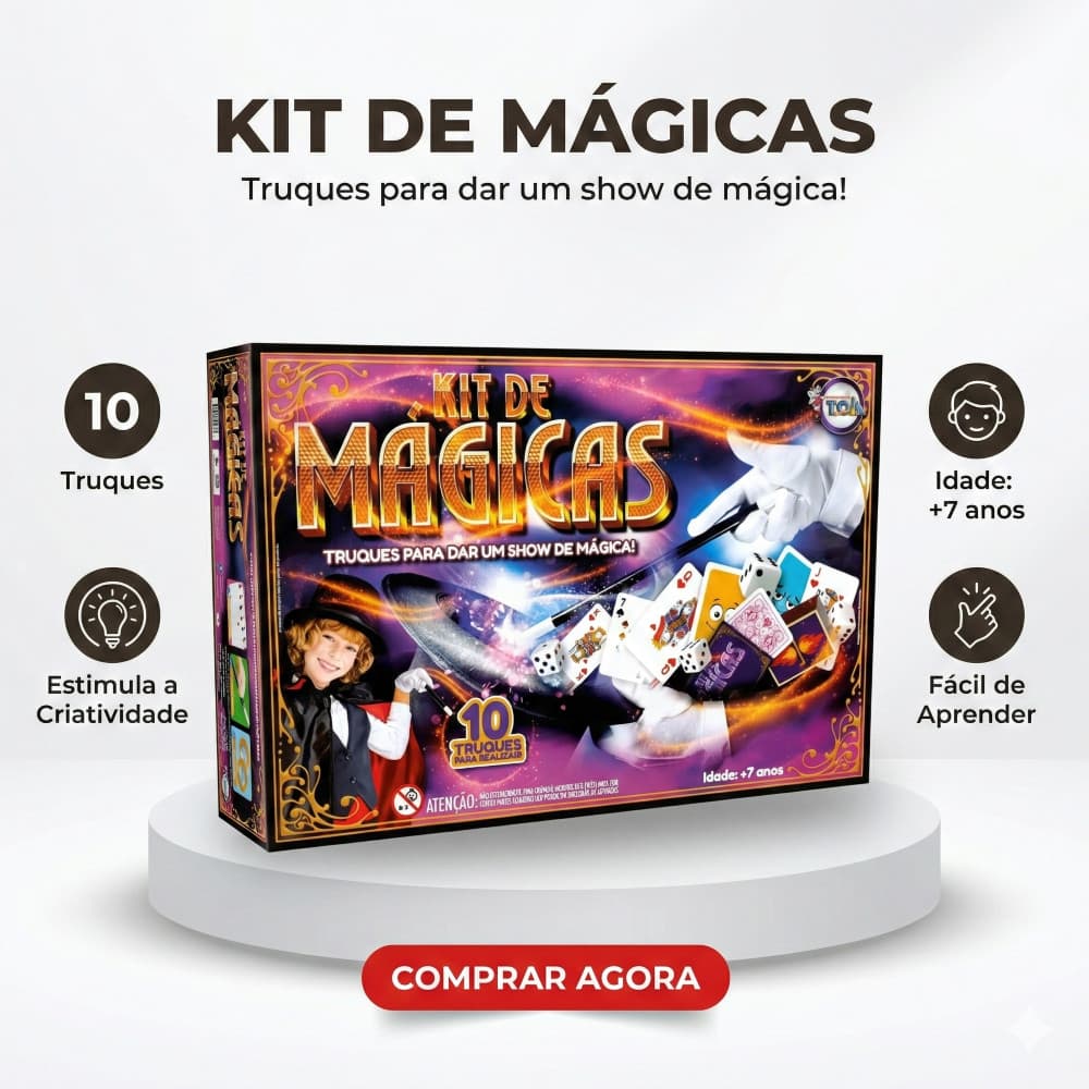 Kit Infantil De Mágica Com 10 Truques Toia