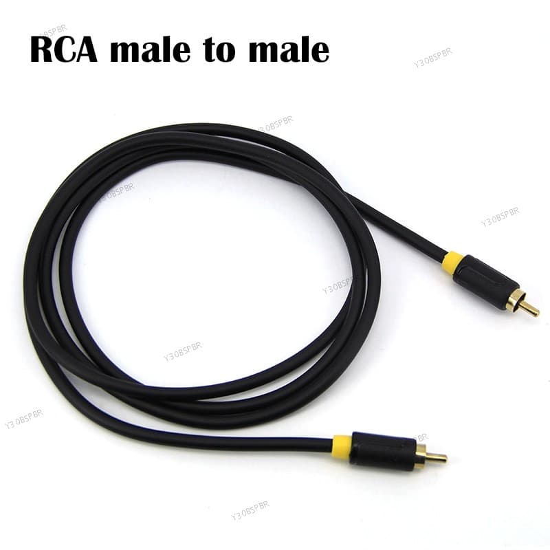 100cm Banhado A Ouro 1M RCA Macho Para Conector Estender Cabo Av Áudio PVC Alto-Falante Coaxial Fio 30BR1