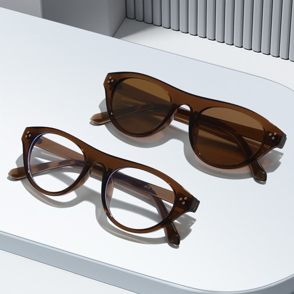 Novo All-Match Oval pequeno quadro óculos de sol leopardo impressão na moda viagem à beira-mar óculos de sol